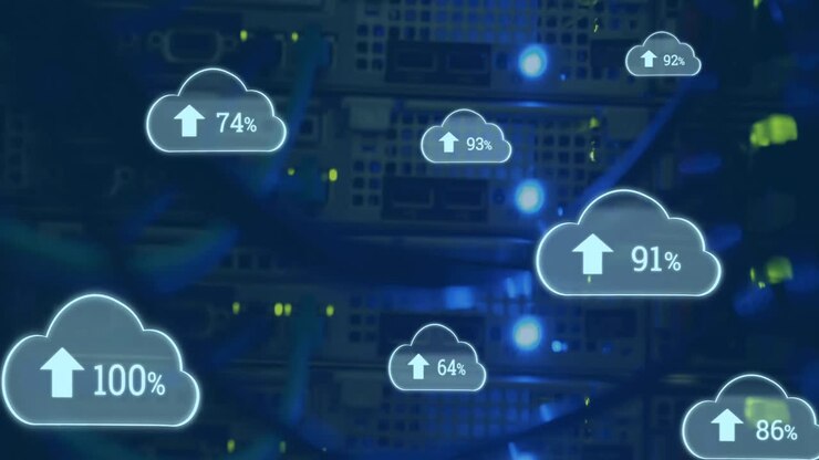 Upload progress clouds 4k