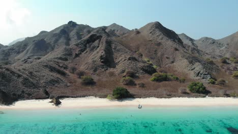 stunning aerial view of pantai merah beach in indonesia