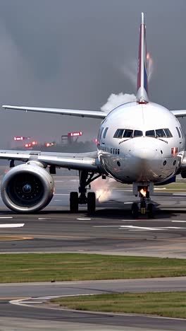 airplane engine fire on runway