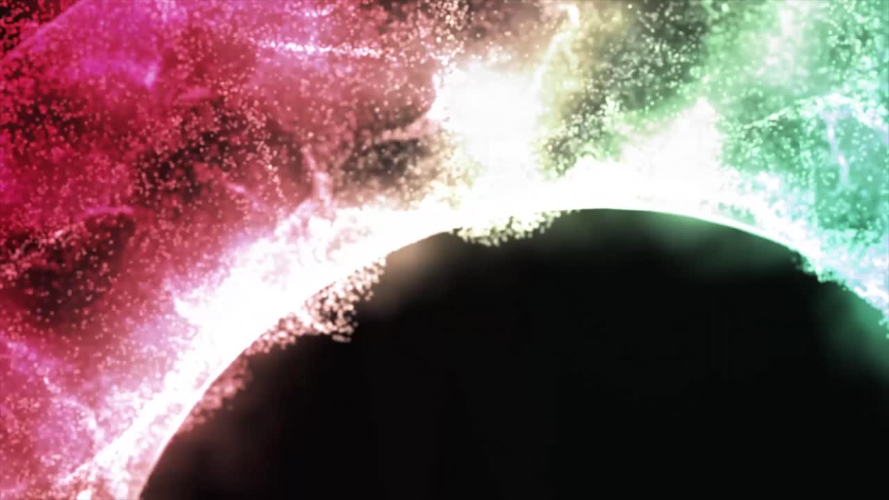 diseño abstracto de partículas brillantes