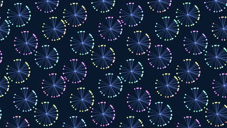 Colorful spiraling pattern on dark background