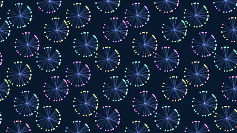 colorful spiraling pattern on dark background