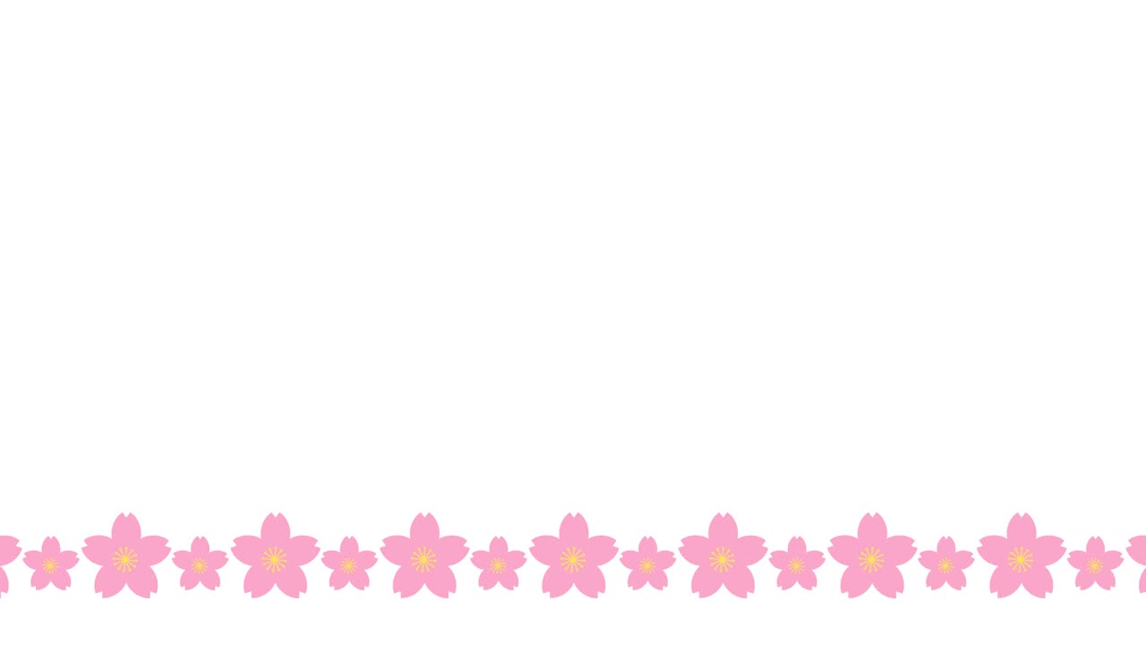 체리 꽃의 간단한 알파 채널과 함께 루프 애니메이션