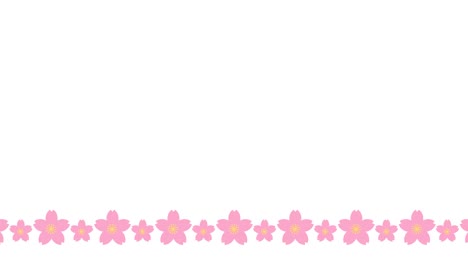 animación de bucle con el canal alfa simple de las flores de cerezo