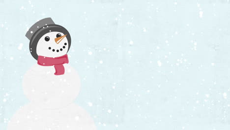 an animated snowman enjoying the winter snow