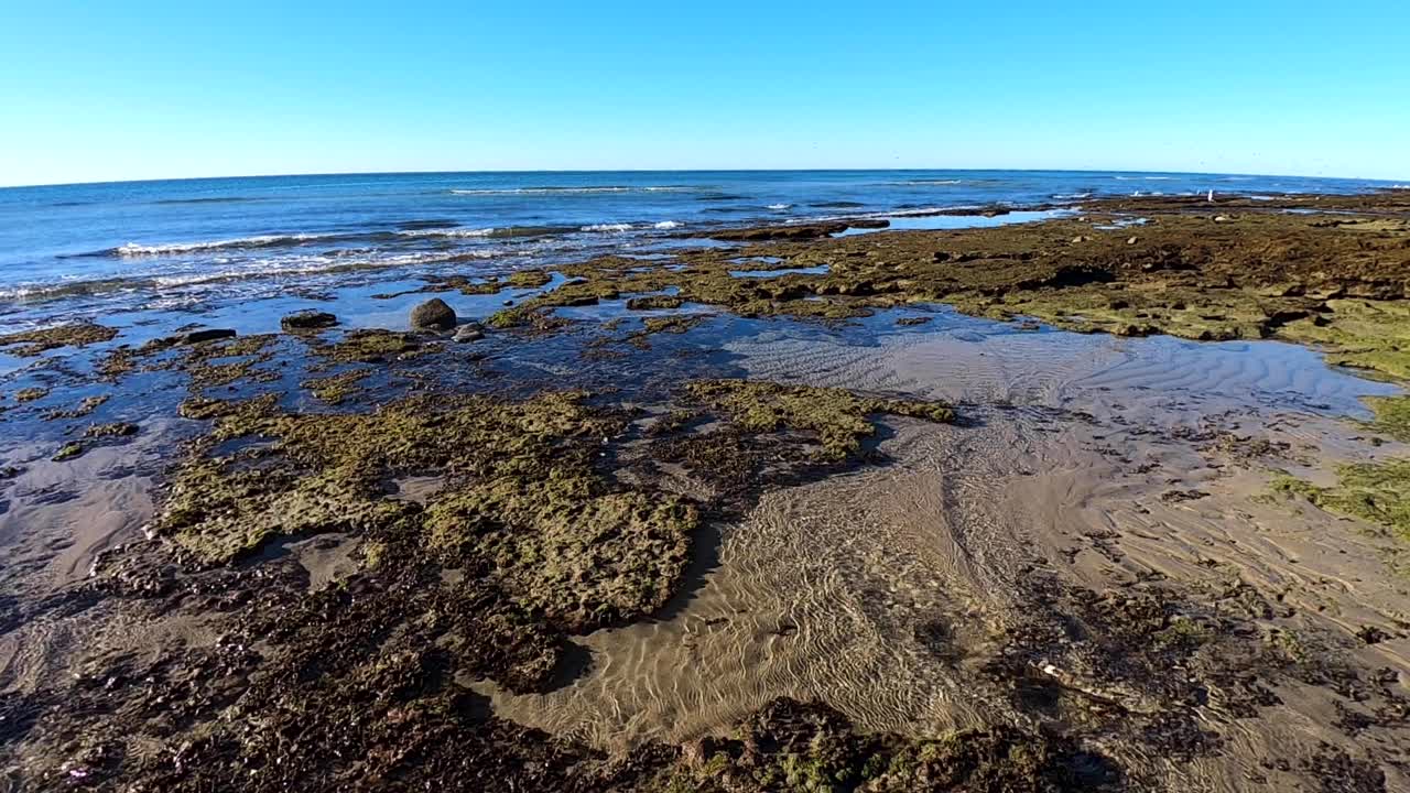 las pozas de marea se forman cuando baja la marea rocky point, puerto peñasco, golfo de california, méxico