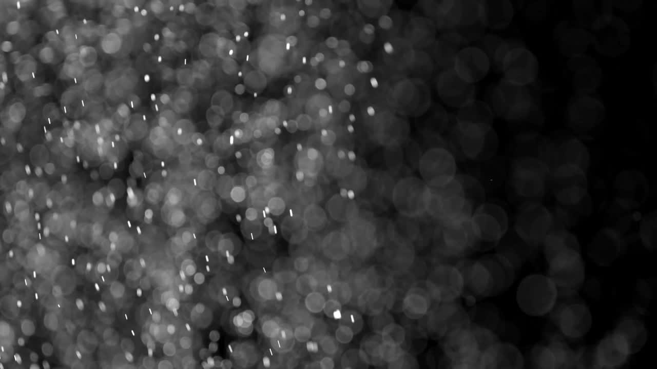 superposición de partículas de nieve en un fondo súper negro