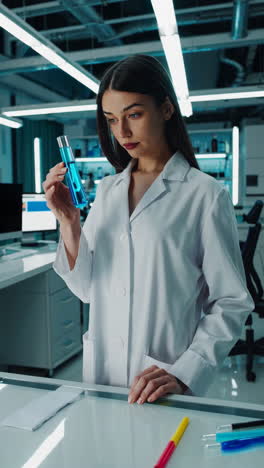 female scientist in modern laboratory