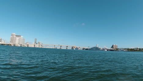 boat-POV-of-yachts-in-Biscayne-Bay-Miami,-Florida