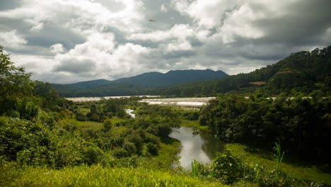 time lapse of the river and the mountains in lam dong (vietnam)