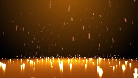 background with falling golden glitter particles. gold confetti with magic light. beautiful light background.