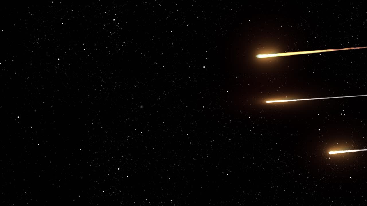 estrellas fugaz en el espacio exterior