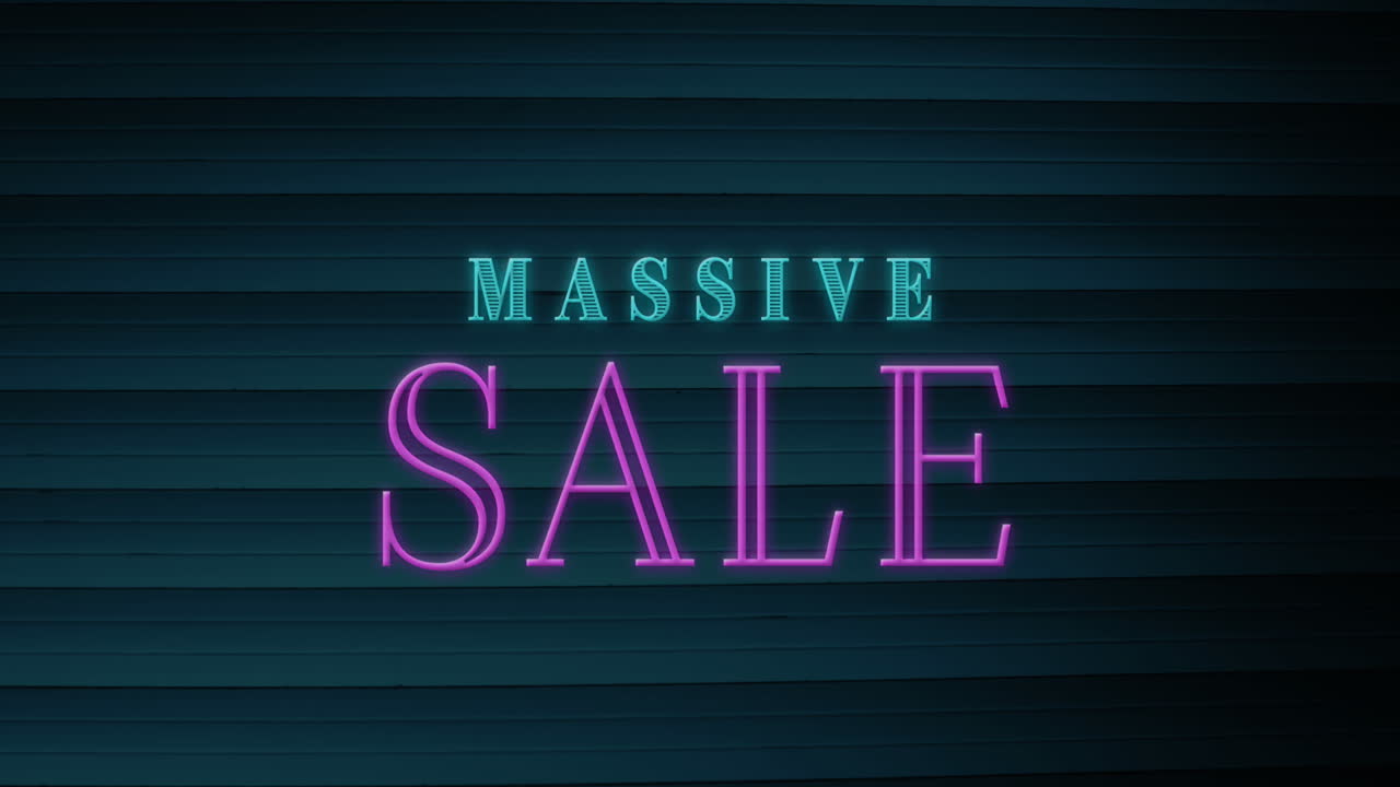 대규모 판매 텍스트의 애니메이션 반 ⁇ 이는 4k