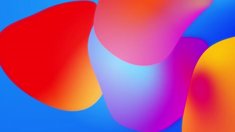 gradiënt vloeibare achtergrondontwerp lay-out lus animatie koele 3d vloeistof patroon met blauwe violette vorm