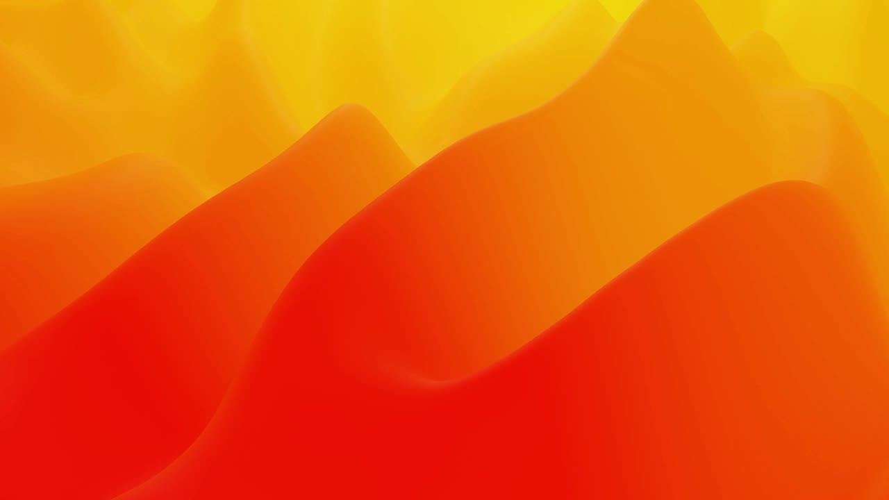 Stylish abstract looped background, changing surface of soft translucent material like peach jelly. Creative soft bright 3d bg with inner glow for festive events 4k. Red orange yellow gradient.