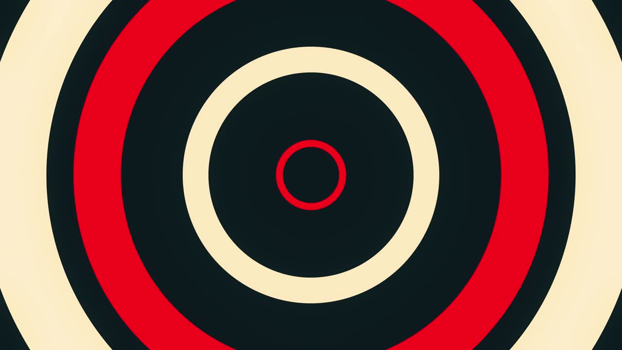 las figuras en círculos se mueven hacia la cámara creando un efecto túnel