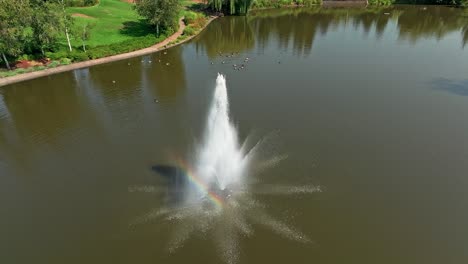 murray hill lake with fountains is located in south beaverton oregon next to murray scholls shopping center and features fountains and wildlife