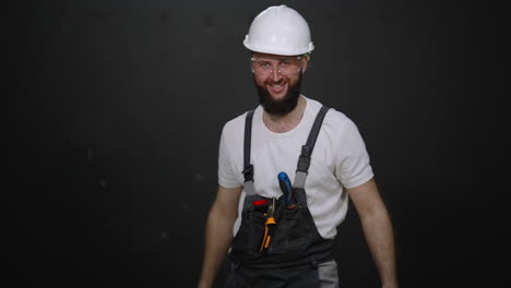 smiling construction worker