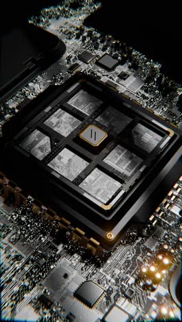 high-tech computer processor detail