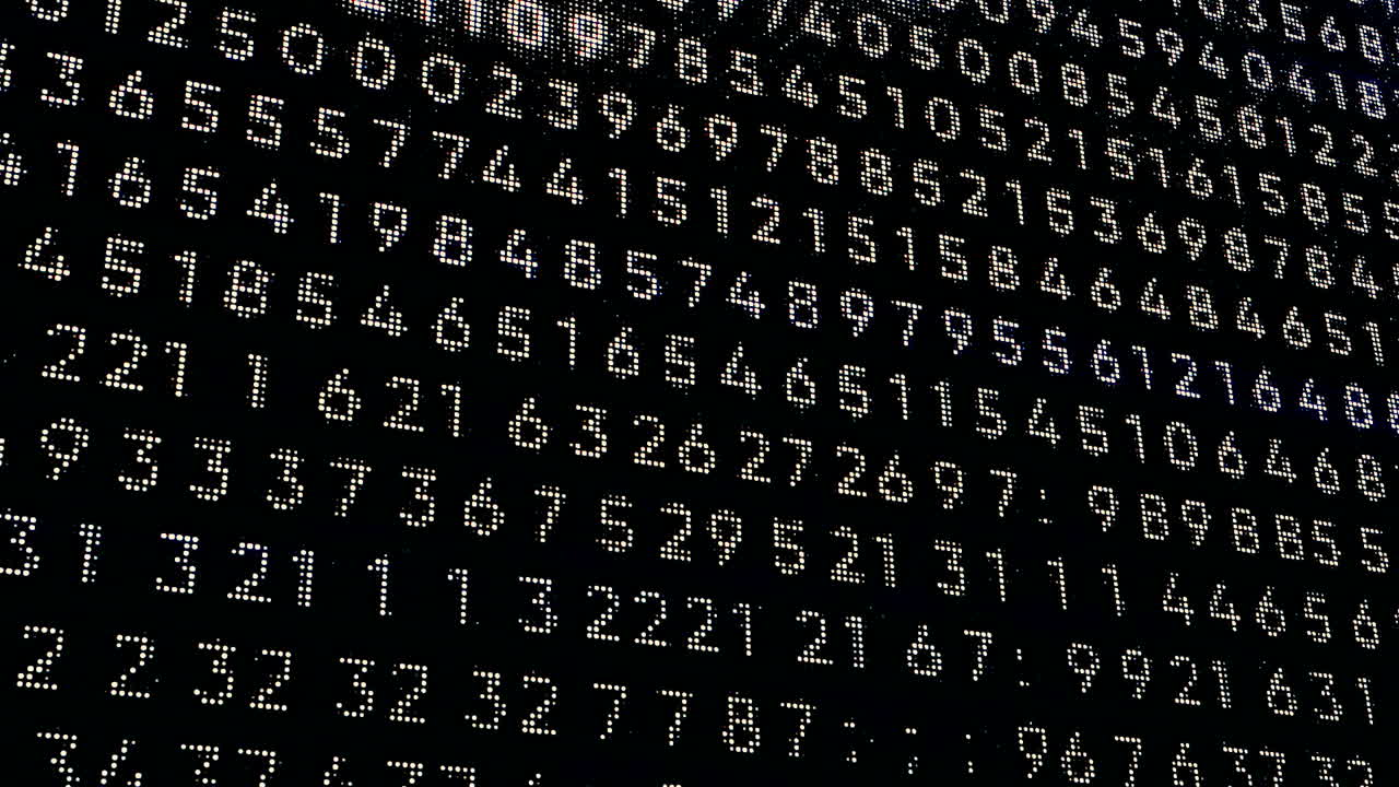 visualización de números digitales