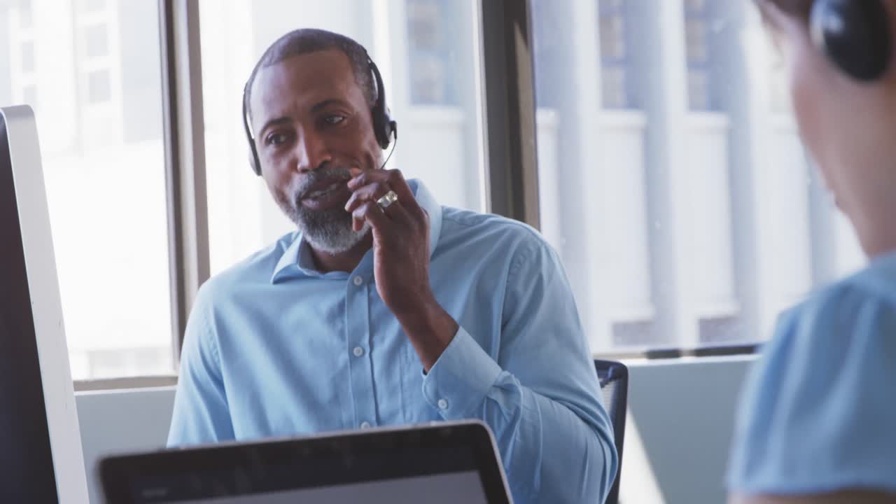 Businessman working in modern office