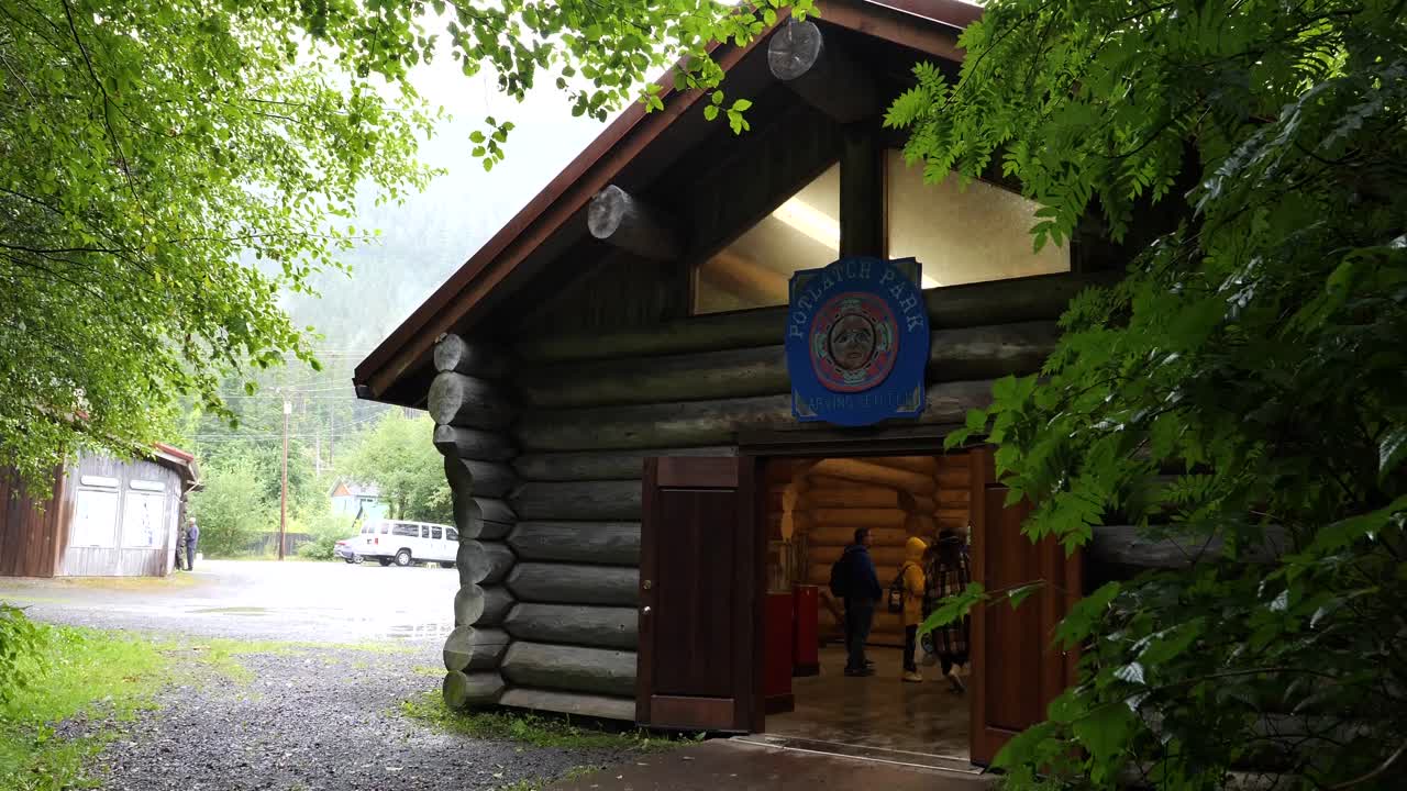 Rainy Day at Fortlatch Park Visitors Center in Alaska