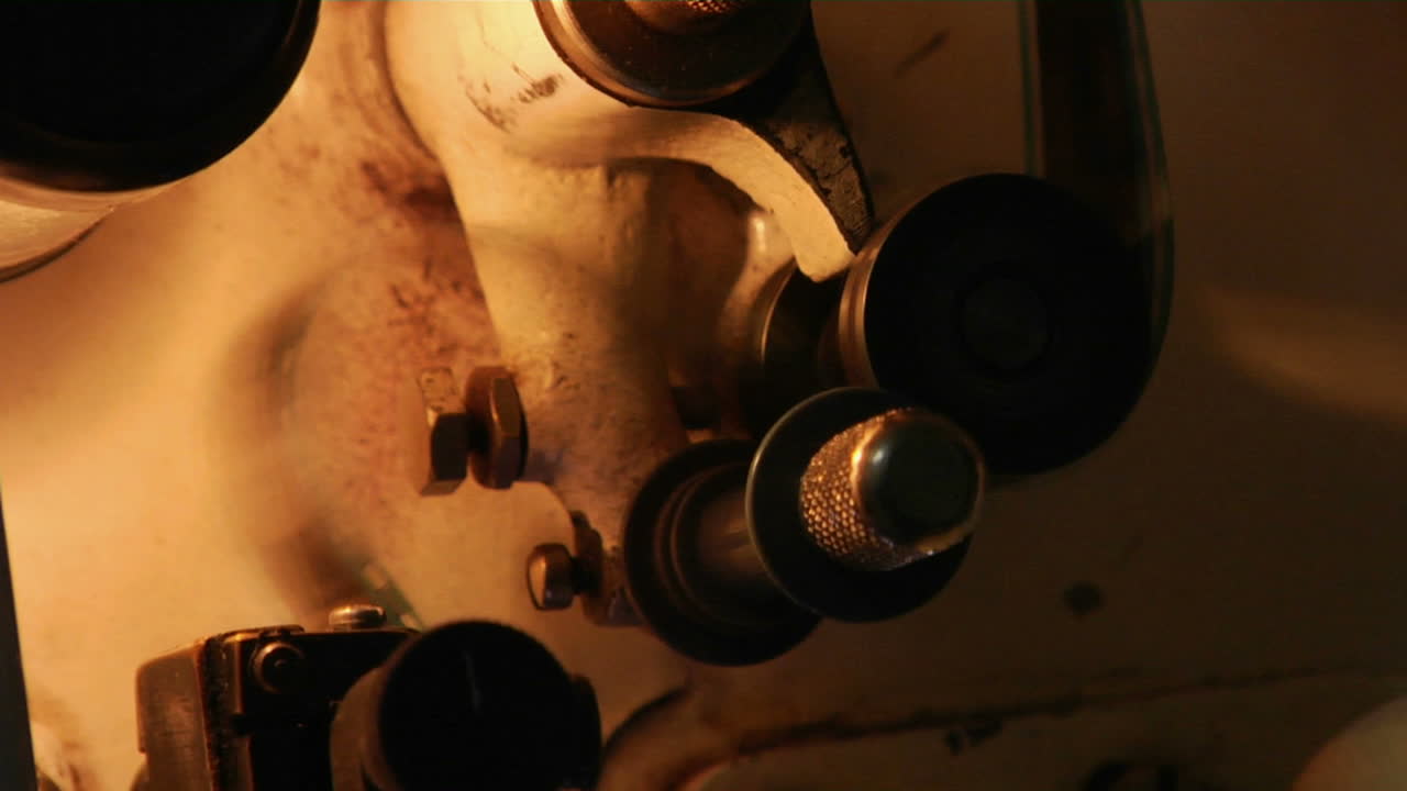 Film spools quickly through a projector 2