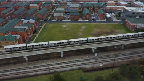 Aerial-Panning-Shot-Tracking-CTA-Subway-Train