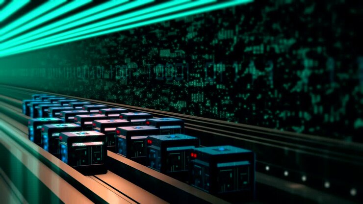 Digital cyberspace binary code. Transmit digital content visualization. 4K UHD video animation loop.