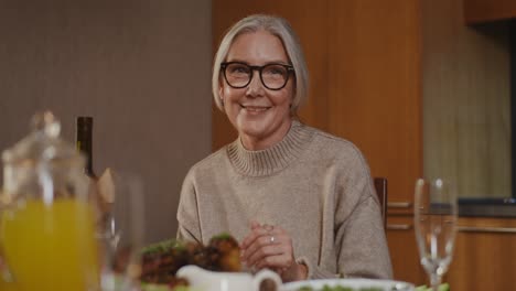 senior woman enjoying a meal