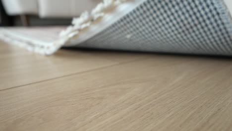 Carpet on wooden floor