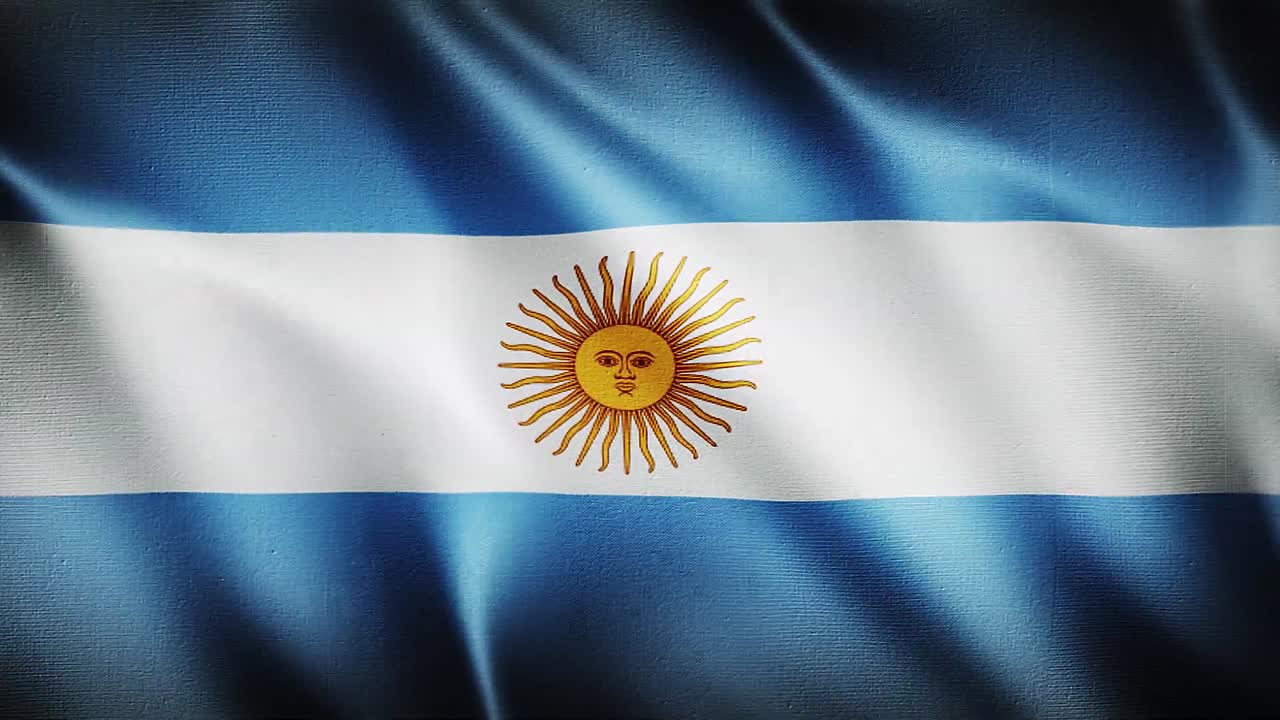 Argentinas flag vajende på baggrund.