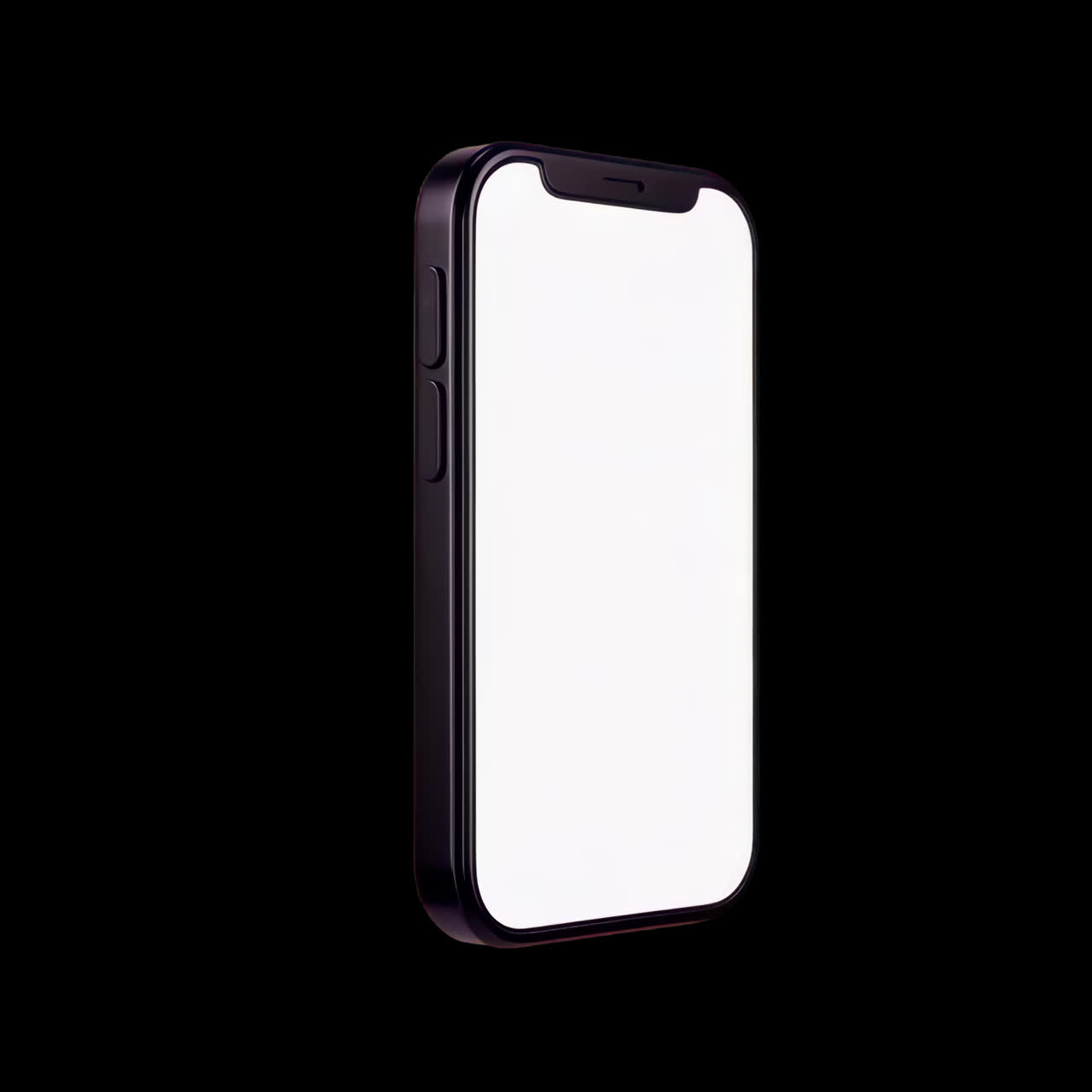 Smartphone-mockup-animation isoleret aktiv, transparent 4K-video, alfakanal, ProRes 4444