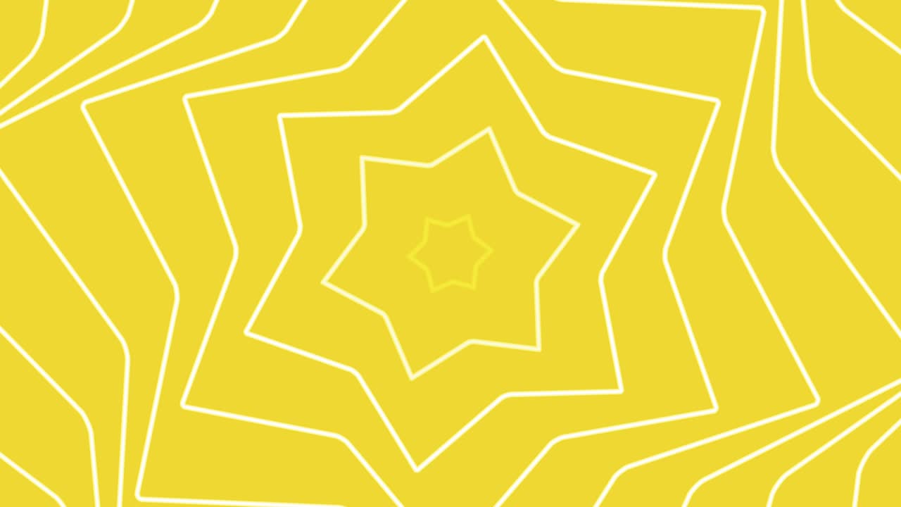 Abstract white stars in a yellow background forming a wave - looped
