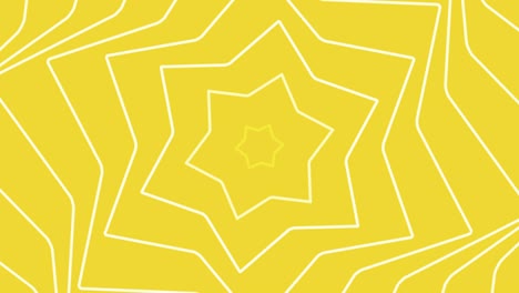 estrellas blancas abstractas en un fondo amarillo que forman una onda en bucle