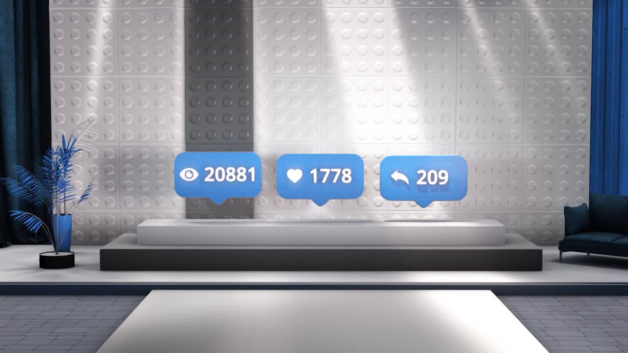 소셜 미디어 참여 디스플레이