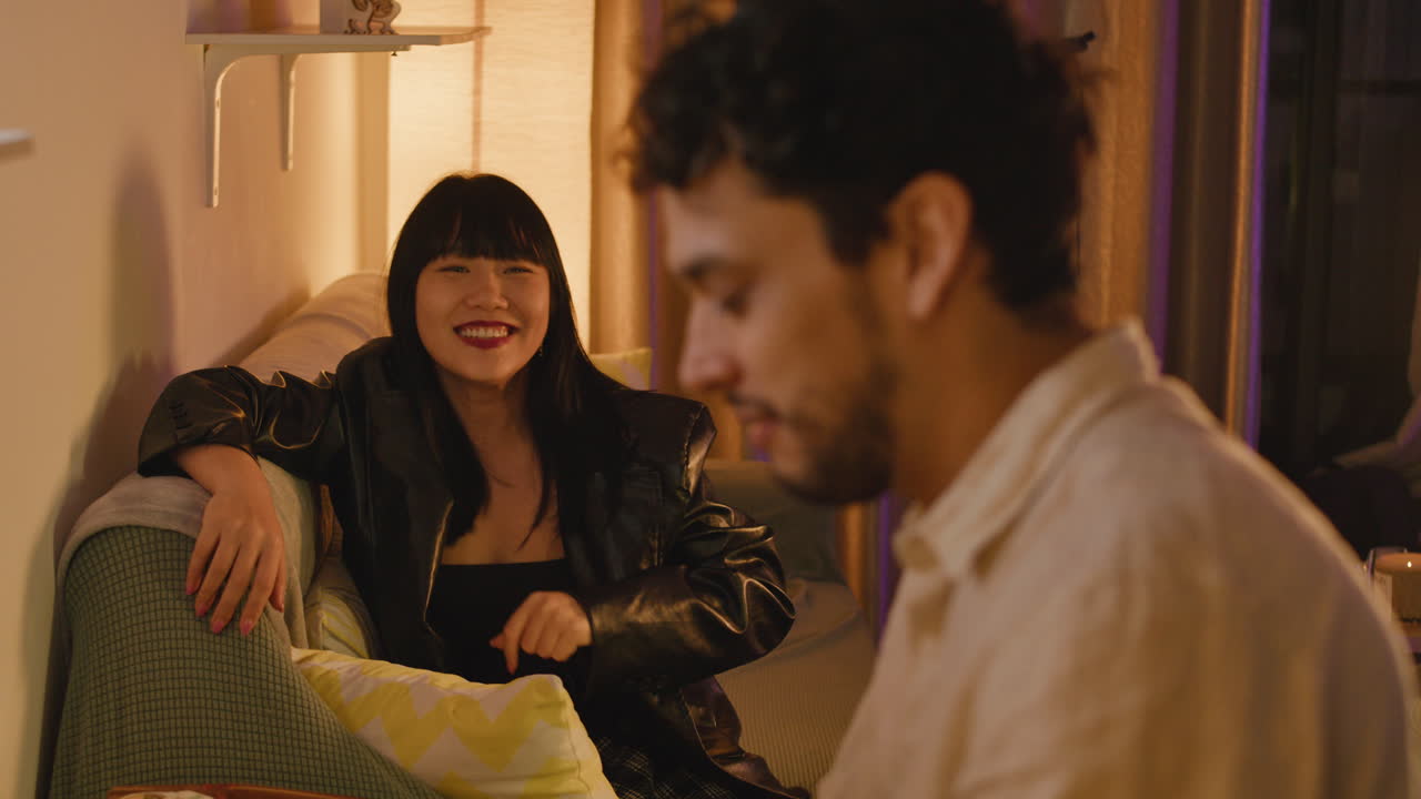 Friends Enjoying an Evening Together