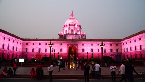 beautiful evening view of rashtrapati bhavan