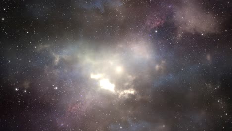 El-Universo-Está-Lleno-De-Estrellas-Brillantes-Y-Nebulosas-Amarillas
