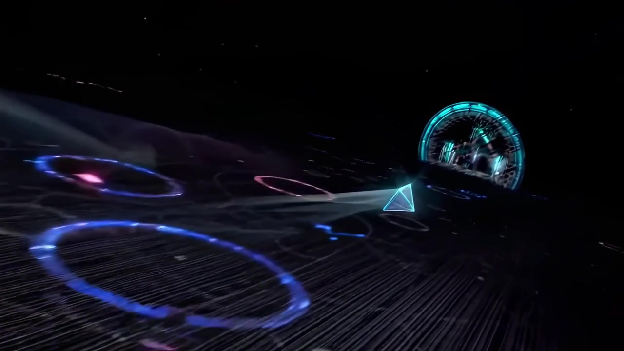 Icona di busta digitale luminosa che si muove attraverso una rete futuristica