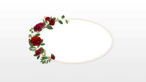 photo frame for copy space with decorative red rose