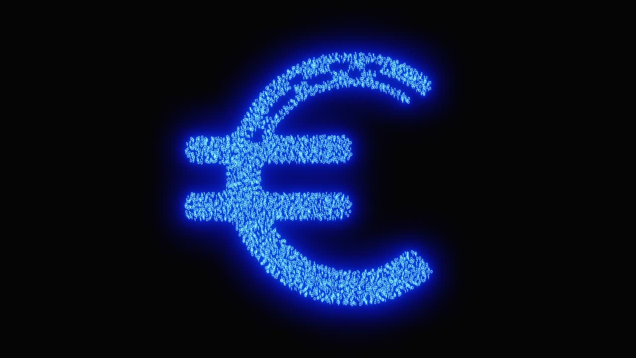 3D render. Crypto Euro concept. Major world currencies prepare for digitalization