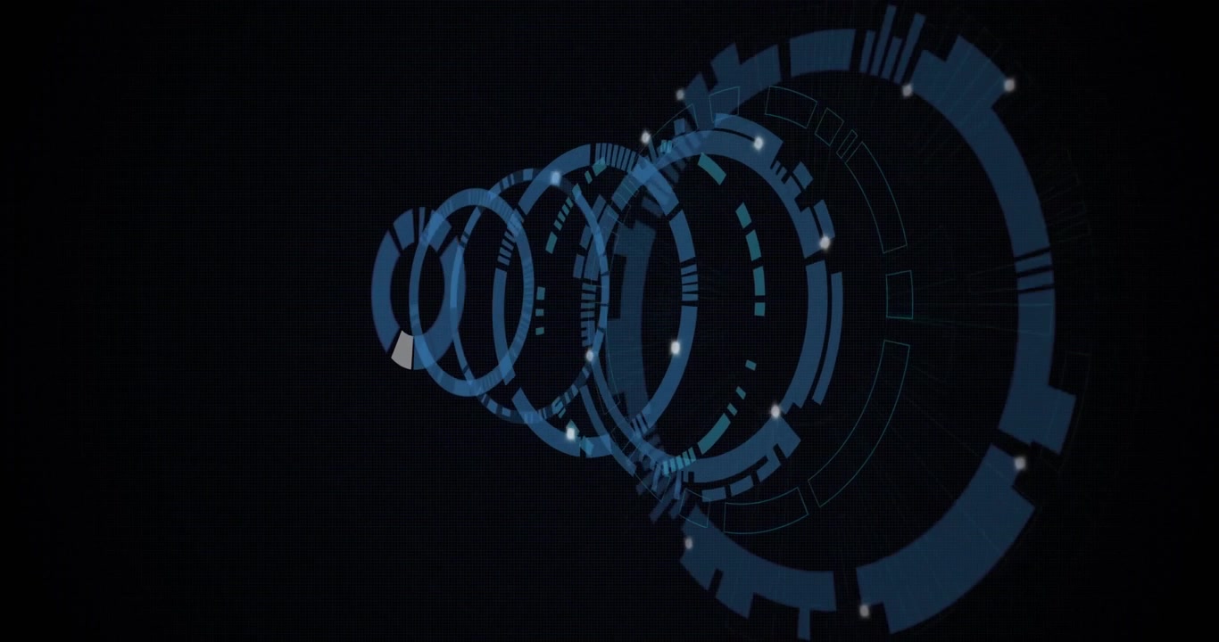 Animation of scope scanning on black background