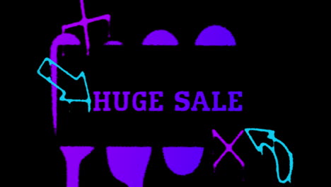 Words-Huge-Sale-drawing-with-purple-paint