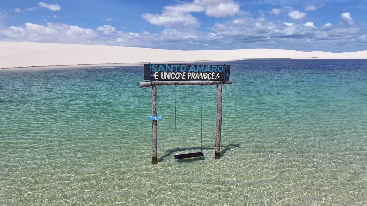 Lencois Maranhenses At Santo Amaro In Maranhao Brazil. Nature Scenery. High Sand Dunes. Lencois Maranhenses At Brazil. Rainwater Lakes. Stunning Ecosystem. Tropical Travel. Brazil Northeastern
