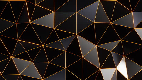 black and gold abstract background with triangles. infinitely looped animation