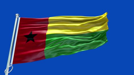 4k highly detailed flag of guinea bissau - guinea bissau flag high detail - national flag guinea bissau wave pattern loopable elements