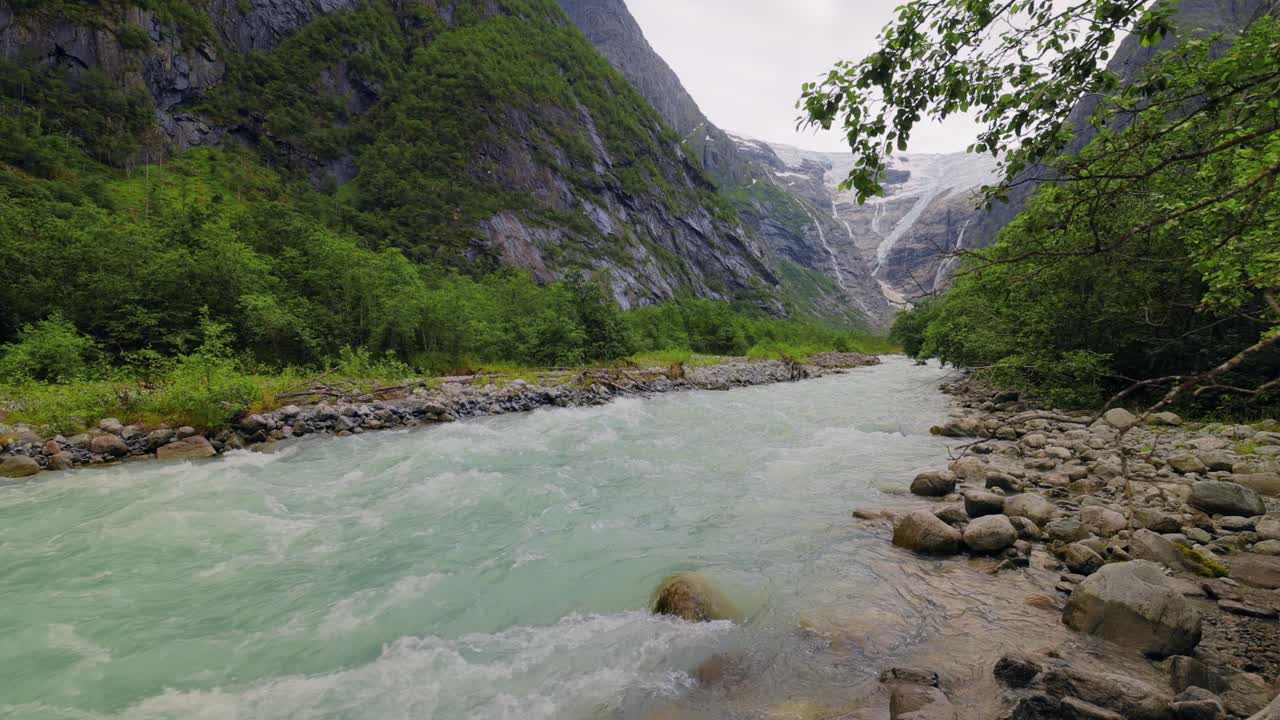 켄달스브레인 빙하 (kjøndalsbreen glacier) - 노르웨이의 아름다운 자연, 자연 풍경.