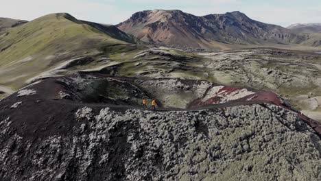 aerial drone view of the landscape of iceland