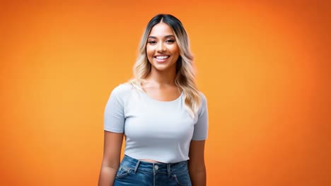 beautiful young woman with blonde hair smiling at the camera